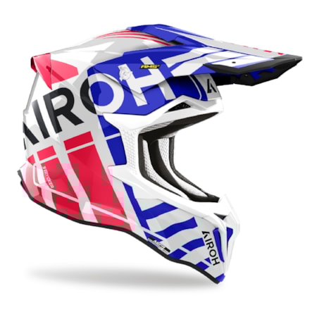 Segunda imagem do produto Capacete Airoh Strycker Brave Azul Vermelho Gloss
