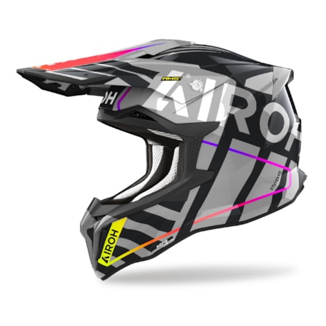 Capacete Airoh Strycker Brave Cinza Gloss