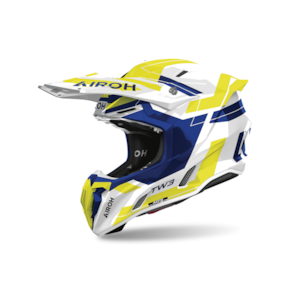 Capacete Airoh Twist 3 Dynasty Azul Amarelo