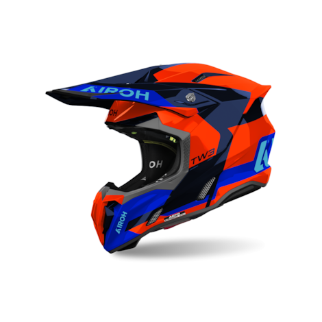 Capacete Airoh Twist 3 Fancy Laranja Azul