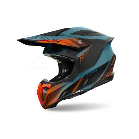 Capacete Airoh Twist 3 Shard Laranja Fosco