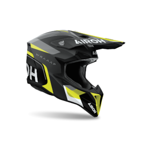 Segunda imagem do produto Capacete Airoh Wraaap Conquer Amarelo Flúor