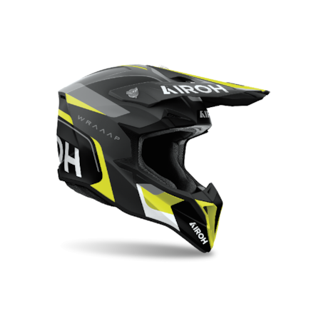 Segunda imagem do produto Capacete Airoh Wraaap Conquer Amarelo Flúor