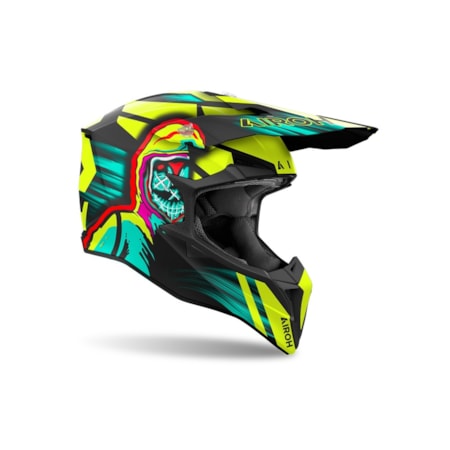 Segunda imagem do produto Capacete Airoh Wraaap Cyber Amarelo Fosco