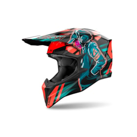 Capacete Airoh Wraaap Cyber Laranja Gloss