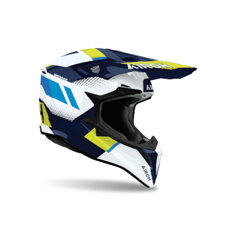 Segunda imagem do produto Capacete Airoh Wraaap Vision Amarelo Azul Gloss