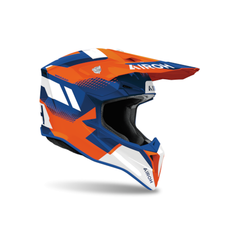 Segunda imagem do produto Capacete Airoh Wraaap Vision Laranja Azul