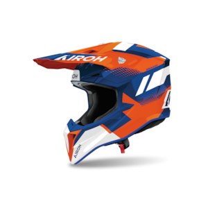 Capacete Airoh Wraaap Vision Laranja Azul