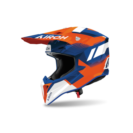Capacete Airoh Wraaap Vision Laranja Azul