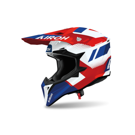 Capacete Airoh Wraaap Vision Vermelho Azul