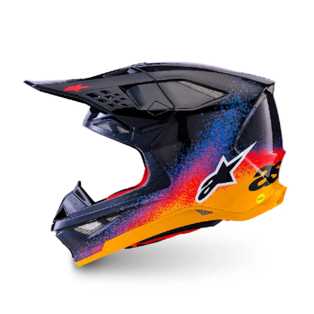 Segunda imagem do produto Capacete Alpinestars SM10 Black Hole Preto Amarelo Laranja