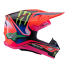 Capacete Alpinestars SM10 Deegan Monster - Laranja Flúor Roxo Rosa