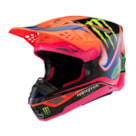 Capacete Alpinestars SM10 Deegan Monster - Laranja Flúor Roxo Rosa