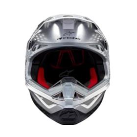 Capacete Alpinestars SM10 Flood - Laranja Prata Fosco Gloss