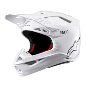 Capacete Alpinestars SM10 Solid Branco Gloss