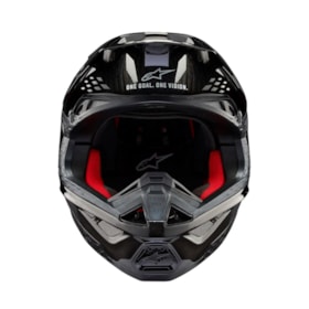 Capacete Alpinestars SM10 Solid Preto Carbono Gloss