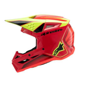 Segunda imagem do produto Capacete Alpinestars SM3 Fray Vermelho Amarelo Preto