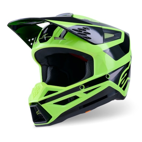 Capacete Alpinestars SM3 Heat Amarelo Flúor Preto