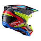 Capacete Alpinestars SM5 Action 2 - Preto Amarelo Vermelho Gloss