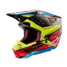 Capacete Alpinestars SM5 Action 2 - Preto Amarelo Vermelho Gloss