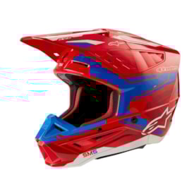 Capacete Alpinestars SM5 Action 2 - Vermelho Azul Gloss