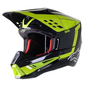 Capacete Alpinestars SM5 Beam - Preto Anthracite Amarelo Flúor