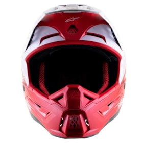 Capacete Alpinestars SM5 Rayon - Vermelho Branco Fosco