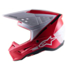 Capacete Alpinestars SM5 Rayon - Vermelho Branco Fosco