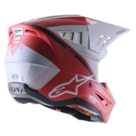 Capacete Alpinestars SM5 Rayon - Vermelho Branco Fosco