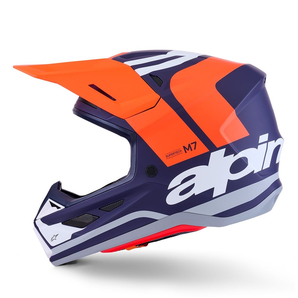 Capacete LS2 Fast MX437 XCODE - Laranja Fluor Azul Fosco
