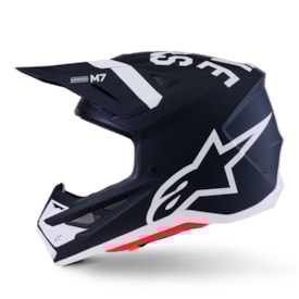 Segunda imagem do produto Capacete Alpinestars SM7 Dasher Preto Branco Fosco