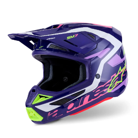 Capacete Alpinestars SM7 Deed Roxo Rosa