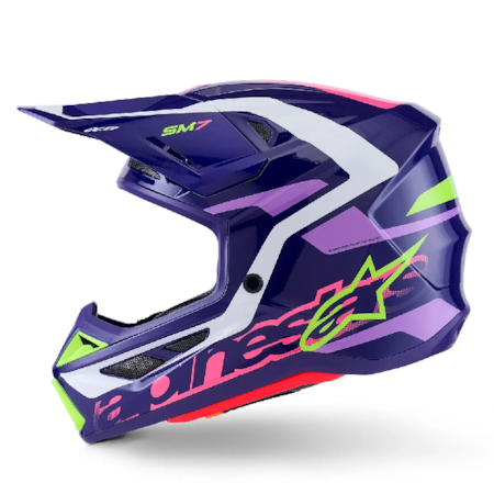 Segunda imagem do produto Capacete Alpinestars SM7 Deed Roxo Rosa