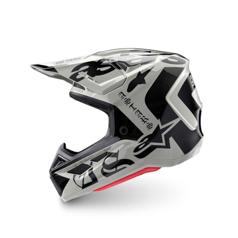 Segunda imagem do produto Capacete Alpinestars SM7 Wolf Dust Cinza Claro Preto