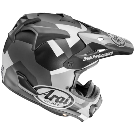 Segunda imagem do produto Capacete Arai MX-V Evo Block Cinza Claro Preto Cinza Escuro