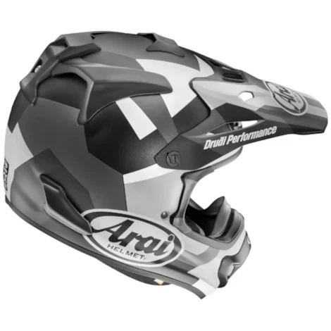 Segunda imagem do produto Capacete Arai MX-V Evo Block Cinza Claro Preto Cinza Escuro