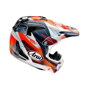 Segunda imagem do produto Capacete Arai MX-V Evo Resolute Branco Preto Vermelho