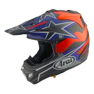 Capacete Arai MX-V Evo Stars & Stripes Preto Azul Vermelho