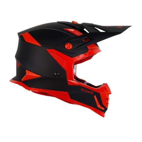 Segunda imagem do produto Capacete Army Patriot Duo - Preto Fosco Vermelho