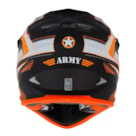 Capacete Army Patriot JR Blade - Preto Fosco Laranja Flúor