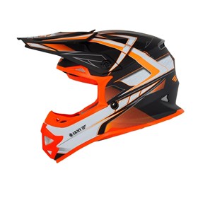 Capacete Army Patriot JR Blade - Preto Fosco Laranja Flúor