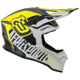 Capacete ASW Fusion 2.0 Dash - Amarelo Flúor Cinza Branco