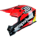 Capacete ASW Fusion 2.0 Relay - Vermelho Preto Amarelo