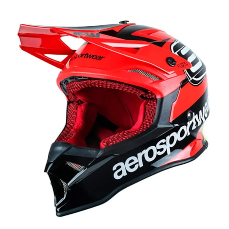 Capacete ASW Fusion 2.0 Relay - Vermelho Preto Amarelo