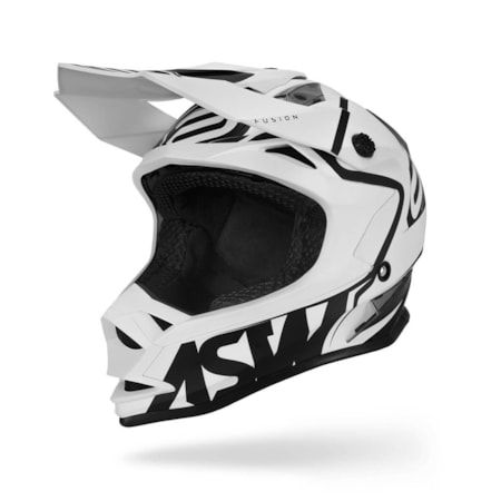 Capacete ASW Fusion Brigade - Branco Preto