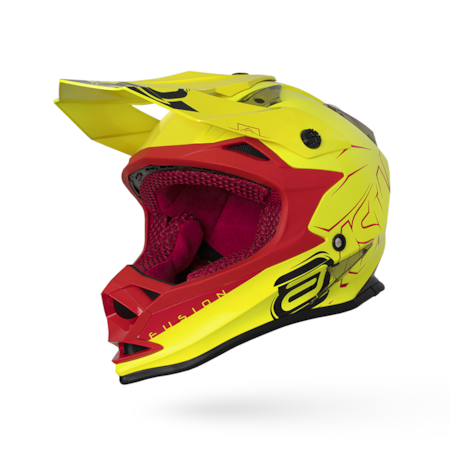Capacete ASW Fusion Sharp - Amarelo Vermelho