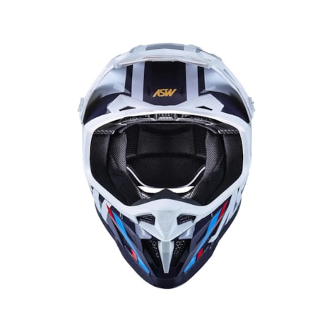 Segunda imagem do produto Capacete ASW R1 Mips Neo - Branco Marinho Vermelho