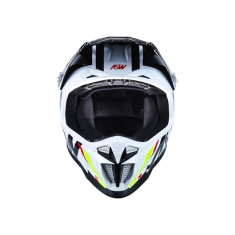Segunda imagem do produto Capacete ASW R1 Mips Neo - Branco Preto Vermelho