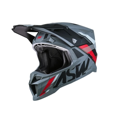 Capacete ASW R1 Mips Neo - Chumbo Preto Vermelho