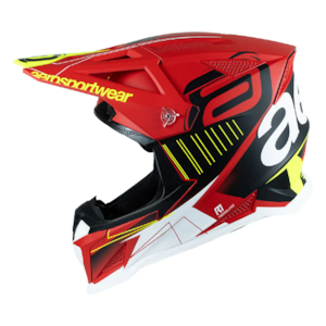 Segunda imagem do produto Capacete ASW R1 Mips Prisma Vermelho Chumbo Amarelo Branco